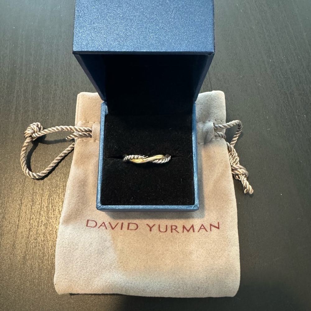 David Yurman two tone twist ring